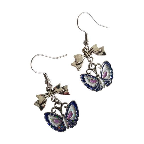 Handcrafted Butterfly Earrings - Picture 2 of 4